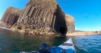 Scots sea kayaker captures stunning footage of Fingal's Cave on Isle of Staffa - www.dailyrecord.co.uk - Scotland