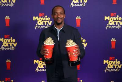 Anthony Mackie Reflects On ‘Very Hard’ Year During Acceptance Speech At 2021 MTV Movie & TV Awards - etcanada.com - Los Angeles - county Wilson