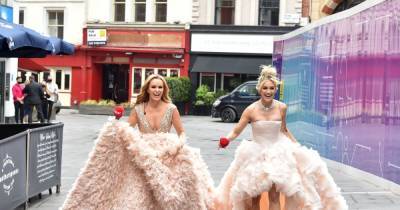 Amanda Holden wears plunging ballgown to the cinema with Ashley Roberts as they celebrate lockdown easing - www.ok.co.uk - Britain - London