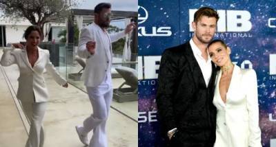 VIDEO: Chris Hemsworth and Elsa Pataky SUIT UP in white and party showing off their wicked dance moves - www.pinkvilla.com - Australia - county Bay