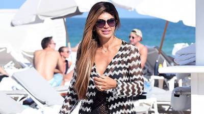 Teresa Giudice, 48, Rocks Sexy Pink Swimsuit By The Pool: ‘Missing The Sun’ - hollywoodlife.com - New Jersey