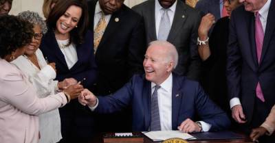 Joe Biden Signs Bill to Make Juneteenth a Federal Holiday (Photos) - www.justjared.com - USA - Texas