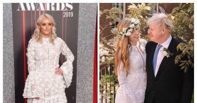 Former Corrie star Katie McGlynn wore Carrie Symonds' wedding dress first - www.manchestereveningnews.co.uk - Britain - county Johnson