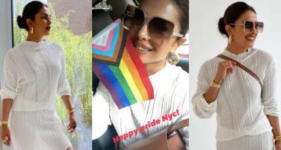 Priyanka Chopra opts for an all white look as she celebrates Pride Month; Wishes fans 'happy pride' - www.pinkvilla.com - London - New York - USA