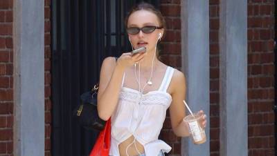 Lily-Rose Depp Is The Ultimate Cowgirl In Daisy Dukes Cowboy Boots — Photo - hollywoodlife.com
