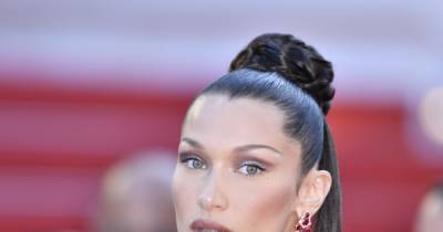 Bella Hadid covers breasts in eye-popping lung necklace at Cannes: See it here - www.wonderwall.com