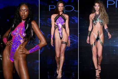 Swimsuit models dazzle catwalk in bikinis made of tape - nypost.com - Miami