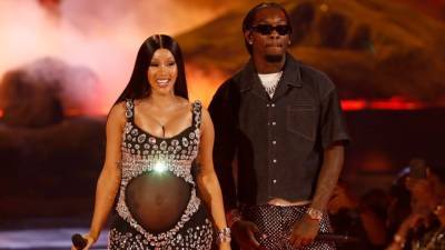 Pregnant Cardi B Grinds on Husband Offset in Slow-Motion Video at Kulture's Third Birthday - www.etonline.com