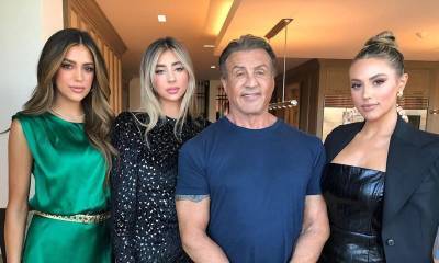 Sylvester Stallone poses with his 3 daughters: ‘I wish they would stop growing so tall’ - us.hola.com