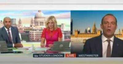 GMB's Charlotte Hawkins calls out Dominic Raab for getting her name wrong in interview - www.ok.co.uk - Britain - county Hawkins