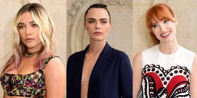 Florence Pugh, Cara Delevingne & Jessica Chastain Step Out in Style For Dior's Paris Fashion Show - www.justjared.com - France - city Sanchez