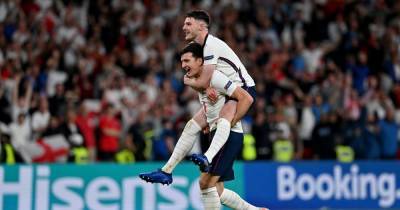 Man United fans have Declan Rice transfer theory after England Euro 2020 win - www.manchestereveningnews.co.uk - Manchester - Denmark