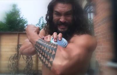Jason Momoa Goes Shirtless, Covers Himself In Hand Sanitizer And Tuna For ‘Make It Sexy’ Challenge - etcanada.com - county Hand - city Sanitizer, county Hand
