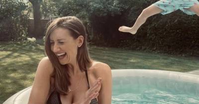 Catherine Tyldesley shows off amazing garden and hot tub as she stuns in bikini - www.ok.co.uk