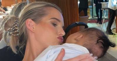Helen Flanagan fans think they can see 'creepy' second hand holding her baby at birthday meal in Manchester - www.manchestereveningnews.co.uk - Manchester