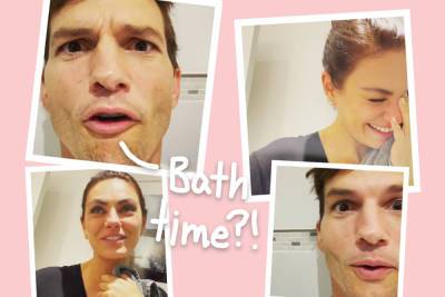 Ashton Kutcher & Mila Kunis Address Ongoing 'Ridiculous' Bathing Drama With Hilarious New Video! - perezhilton.com