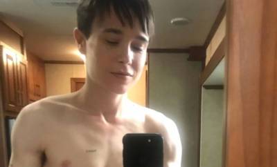 Elliot Page Shares New Shirtless Selfie to Kick Off the Weekend: "TGIF!' - www.justjared.com