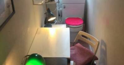 Scots landlord tries to rent tiny toilet as 'office space' with desk and fridge - www.dailyrecord.co.uk - Scotland