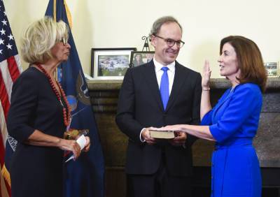 Kathy Hochul Sworn In As New York’s First Female Governor - deadline.com - New York - New York