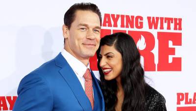 John Cena Is A Doting Husband Carrying Wife Shay Shariatzadeh’s Bags Through Airport — Photos - hollywoodlife.com - New York