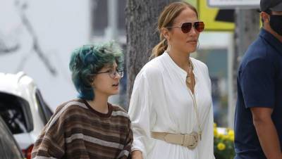 Jennifer Lopez Rocks Mini Dress Knee-High Boots On Lunch Date With Daughter Emme, 13 - hollywoodlife.com - California