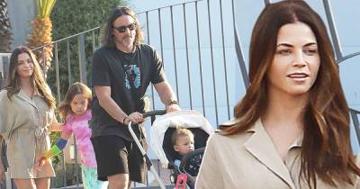 Jenna Dewan shows legs in romper on LA stroll with fianceand kids - www.msn.com - Los Angeles