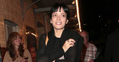 Lily Allen leaves opening night of her West End show with EastEnders star Jake Wood - www.ok.co.uk
