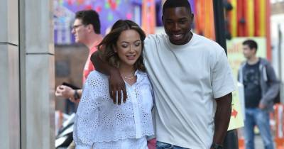 Love Island’s Sharon and Aaron look cosy as they wrap their arms around each other in London - www.ok.co.uk - Britain - London - Chelsea - county Love