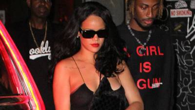 Rihanna Rocks Sexy Black Mini With A Red Lip For Night Out In NYC — Photos - hollywoodlife.com - New York
