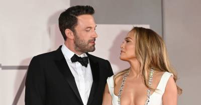 Jennifer Lopez and Ben Affleck make stunning red carpet debut with singer in bridal-style gown - www.ok.co.uk