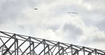 Banner flown over Manchester United match at Old Trafford by supporters of Cristiano Ronaldo rape accuser - www.manchestereveningnews.co.uk - Manchester - Portugal