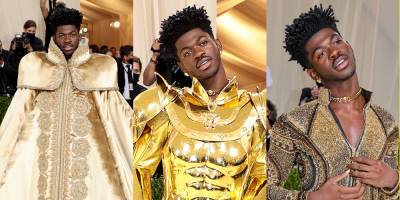 Lil Nas X Changes 3 Times on Met Gala 2021 Red Carpet - See Every Look! - www.justjared.com - New York