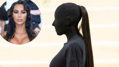 Kim Kardashian Rocks Full Glam Makeup Look Under Her Face-Covering Mask at the Met Gala - www.etonline.com