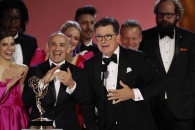 Stephen Colbert Thanks Award-Sweeper ‘Ted Lasso’ & ‘Last Week Tonight’ For Not Being In His Emmy Category So He Could Win - deadline.com