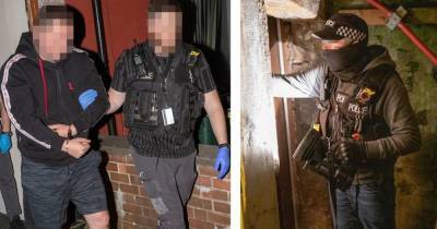 Seven arrested as 18kg of drugs, £30k and a Harley Davidson seized after police storm homes in dawn raids - www.manchestereveningnews.co.uk