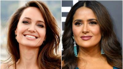 Watch Angelina Jolie Shove Salma Hayek's Face Into a Cake in Honor of Her 55th Birthday - www.glamour.com