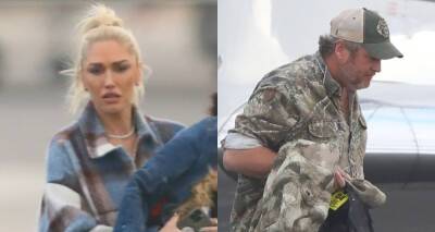 Gwen Stefani & Blake Shelton Arrive Back in L.A. After Spending Some Time in Oklahoma - www.justjared.com - Los Angeles - Los Angeles - Oklahoma - Houston