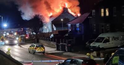 Person rushed to hospital as huge house fire burns overnight in Scots town - www.dailyrecord.co.uk - Scotland