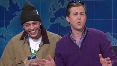 Pete Davidson Breaks Character While Talking About Buying a Staten Island Ferry With Colin Jost on 'SNL' - www.etonline.com - county Ferry