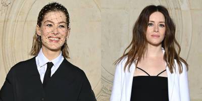 Rosamund Pike & Claire Foy Show Off Edgy Styles At Dior Haute Couture's Paris Fashion Show - www.justjared.com - France