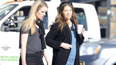 Katherine Schwarzenegger Displays Baby Bump In Denim Overalls While Out About - hollywoodlife.com - Los Angeles