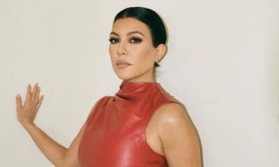 Kourtney Kardashian stuns in red leather outfit - us.hola.com - Italy