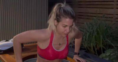 Gemma Atkinson strips to swimwear for home ice bath in glimpse at morning routine before heading to the salon - www.manchestereveningnews.co.uk - Spain - Manchester