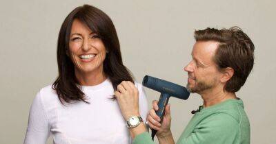 Davina McCall taught to blowdry hair by boyfriend who jokes it's 'almost erotic' - www.ok.co.uk