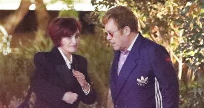 Elton John & Sharon Osbourne Meet Up for Dinner in West Hollywood - www.justjared.com - Italy