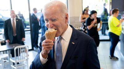 Biden blasted for telling reporter the economy is 'strong as hell' while eating ice cream in Portland - www.foxnews.com - Britain - USA - California - Colorado - Columbia - state Oregon