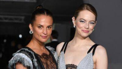 Emma Stone Wore a Sheer Lace Dress to Match Alicia Vikander at the Academy Museum Gala - www.glamour.com - Los Angeles - California