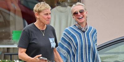 Ellen DeGeneres & Portia de Rossi Hold Hands in New Photos - www.justjared.com - county Hand - Santa Barbara