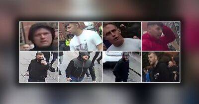 Police looking for these eight men after violent clashes between Leeds and Manchester United fans - www.manchestereveningnews.co.uk - Manchester