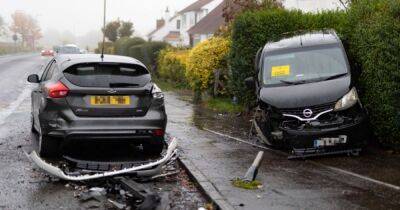 Police hunting driver as stolen car smashes into parked vehicles on Scots road - www.dailyrecord.co.uk - Scotland - London - Beyond